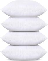 Conjunto de roupa de cama Throw Pillows Utopia de 4 poliéster branco de 40x40cm Conjunto de roupa de cama Throw Pillows Utopia de 4 poliéster branco de 40x40cm