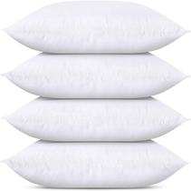 Conjunto de roupa de cama Throw Pillows Utopia de 4 poliéster branco de 40x65cm Conjunto de roupa de cama Throw Pillows Utopia de 4 poliéster branco de 40x65cm