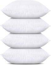 Conjunto de roupa de cama Throw Pillows Utopia de 4 poliéster branco de 43 x 43 cm Conjunto de roupa de cama Throw Pillows Utopia de 4 poliéster branco de 43 x 43 cm