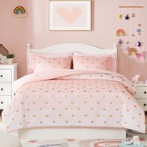 Conjunto de Roupa de Cama Wink Deer Kids Pink Queen - Edredom e Lençóis