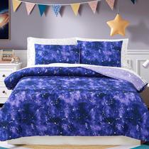 Conjunto de roupa de cama Wink Deer Twin de 5 peças Galaxy Glow Dark