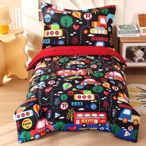 Conjunto de roupa de cama Wowelife Cars para meninos, 4 peças Conjunto de roupa de cama Wowelife Cars para meninos, 4 peças