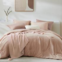 Conjunto de roupa de cama WRENSONGE Queen 7 peças de microfibra macia rosa argila Conjunto de roupa de cama WRENSONGE Queen 7 peças de microfibra macia rosa argila
