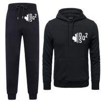 Conjunto de roupa de corrida masculina Tracksuit DSQ2S com capuz de manga comprida