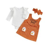Conjunto de roupa de Halloween para meninas MozikQin Little Boo 0-3M
