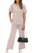 Conjunto de roupa de lazer XIEERDUO Woman, 2 peças, roupa de férias, tamanho GG