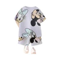 Conjunto De Roupa De Verão Para Meninos E Meninas, Camiseta De Manga Curta Com Estampa Mickey Conjunto De Roupa De Verão Para Meninos E Meninas, Camiseta De Manga Curta Com Estampa Mickey