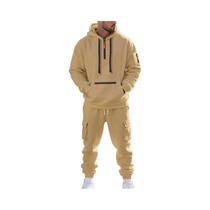 Conjunto De Roupa Esportiva Masculina De Outono Inverno Com Moletom Casual Com Zíper E Calças De