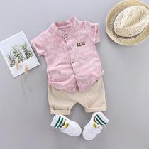 Conjunto de Roupa Infantil Verão - 2 Peças (Camisa e Shorts) para Bebês e Meninos
