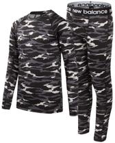 Conjunto de roupa íntima de alto desempenho New Balance para meninos, tamanho 14-16, preto