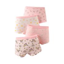 Conjunto De Roupa Íntima De Verão Para Meninas, Pacote Com 4 Peças, Calcinhas Confortáveis E Seguras