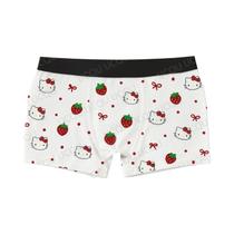 Conjunto De Roupa Íntima Feminina Com Estampa De Morango Hello Kitty, Boxer E Calcinha, Roupas Para