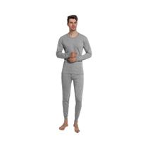 Conjunto De Roupa Íntima Térmica De Inverno Masculino De Algodão Macio Forrado De Lã Longo Johns