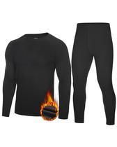 Conjunto de roupa íntima térmica EoBekee Fleece Lined Long Johns para homens