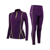 Conjunto de Roupa Íntima Térmica Feminina - Lã Fina, Mock-neck, Elástico e Modelador Conjunto de Roupa Íntima Térmica Feminina - Lã Fina, Mock-neck, Elástico e Modelador