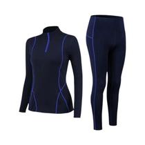 Conjunto de Roupa Íntima Térmica Feminina - Lã Fina, Mock-neck, Elástico e Modelador