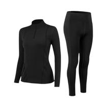 Conjunto de Roupa Íntima Térmica Feminina - Lã Fina, Mock-neck, Elástico e Modelador Conjunto de Roupa Íntima Térmica Feminina - Lã Fina, Mock-neck, Elástico e Modelador