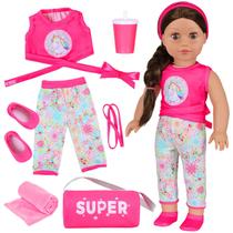 Conjunto de Roupa para Boneca ZITA ELEMENT American Yoga 18 polegadas com Acessórios Conjunto de Roupa para Boneca ZITA ELEMENT American Yoga 18 polegadas com Acessórios
