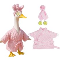 Conjunto de Roupa para Ganso Lady Porch Fanfoobi, Roupão Rosa 23" Conjunto de Roupa para Ganso Lady Porch Fanfoobi, Roupão Rosa 23"