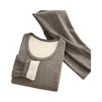 Conjunto De Roupa Térmica De Lã E Seda Para Homens E Mulheres, Calças Longas De Cashmere Dupla Face,