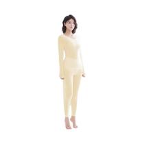 Conjunto De Roupa Térmica Feminina De Inverno Sem Costura, Lingerie Quente De Camada Dupla Grossa, 2