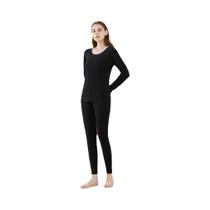 Conjunto De Roupa Térmica Feminina De Tamanho Grande, Calças De Veludo De Lã, Cor Sólida, Roupas De Conjunto De Roupa Térmica Feminina De Tamanho Grande, Calças De Veludo De Lã, Cor Sólida, Roupas De
