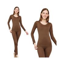 Conjunto De Roupa Térmica Feminina Quente, Sexy E Modeladora, Calças Longas Com Gola Média