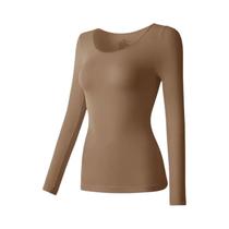 Conjunto De Roupa Térmica Feminina Ultraleve De Manga Comprida, Camisa De Camada Base, Peça De