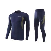 Conjunto De Roupa Térmica Masculina De Compressão Em Fleece De Secagem Rápida Para Inverno