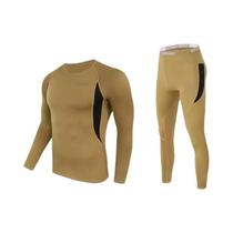 Conjunto De Roupa Térmica Masculina De Compressão Em Fleece De Secagem Rápida Para Inverno