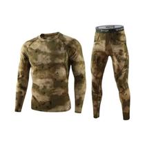 Conjunto De Roupa Térmica Masculina Para Inverno, Compressão Em Fleece, Secagem Rápida, Calças