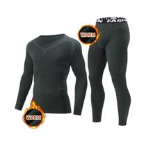 Conjunto De Roupa Térmica Masculina Para Outono E Inverno, Camiseta Base Estilosa Com Estampa Conjunto De Roupa Térmica Masculina Para Outono E Inverno, Camiseta Base Estilosa Com Estampa