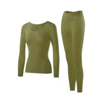 Conjunto De Roupa Térmica Ultra Fina E Sem Costura Para Mulheres, Respirável E Confortável, Camiseta