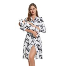 Conjunto de roupão de maternidade e cobertor para bebês RWRWMOONPUT