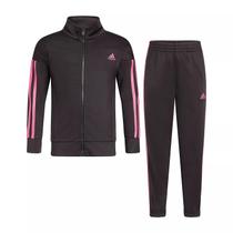 Conjunto de roupas Adidas Girls Tricot Jacket and Joggers Black 4T Conjunto de roupas Adidas Girls Tricot Jacket and Joggers Black 4T