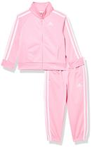 Conjunto de roupas adidas Little Girl's Jacket and Joggers 4T Pink Conjunto de roupas adidas Little Girl's Jacket and Joggers 4T Pink