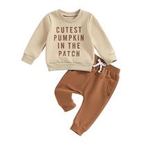 Conjunto de roupas Adobabirl Toddler Baby Halloween Cutest Pumpkin Conjunto de roupas Adobabirl Toddler Baby Halloween Cutest Pumpkin