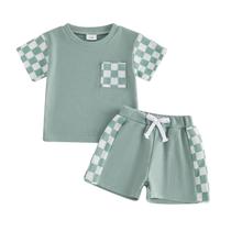Conjunto de roupas allshope Toddler Baby Boy Summer Green 12-18M Conjunto de roupas allshope Toddler Baby Boy Summer Green 12-18M