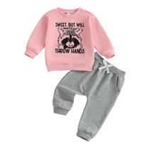 Conjunto de roupas allshope Toddler Baby Girl Fall Outfit 5-6 anos