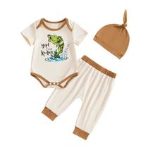 Conjunto de roupas Amnnchya Newborn Baby Boy Fishing Outfit 0-3M Conjunto de roupas Amnnchya Newborn Baby Boy Fishing Outfit 0-3M