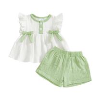 Conjunto de roupas Amnnchya Toddler Girl Summer Spring 18-24 meses Conjunto de roupas Amnnchya Toddler Girl Summer Spring 18-24 meses