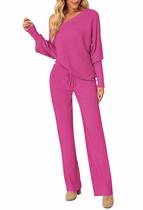 Conjunto de roupas AOHITE, pulôver feminino, suéter e calça