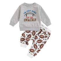 Conjunto de roupas Baby Boy Fall, moletom de manga comprida, calça cinza Conjunto de roupas Baby Boy Fall, moletom de manga comprida, calça cinza