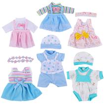 Conjunto de roupas Baby Doll BABESIDE para bonecas de 20-25 cm, 6 unidades