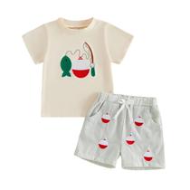 Conjunto de roupas Bagilaanoe Summer Outfit para menino 18-24M Conjunto de roupas Bagilaanoe Summer Outfit para menino 18-24M