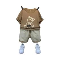Conjunto de Roupas Bebê - Moda Coreana, Algodão, Casual de Verão Conjunto de Roupas Bebê - Moda Coreana, Algodão, Casual de Verão