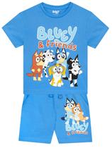 Conjunto de roupas Bluey Bingo Boys, 2 peças, shorts, camiseta azul 5 Conjunto de roupas Bluey Bingo Boys, 2 peças, shorts, camiseta azul 5