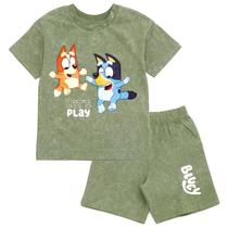 Conjunto de roupas Bluey Bingo Little Boys Vintage Wash 7-8 anos Conjunto de roupas Bluey Bingo Little Boys Vintage Wash 7-8 anos