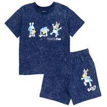 Conjunto de roupas Bluey Toddler Boys Vintage Wash Camiseta 3T