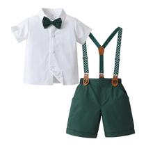 Conjunto de roupas Boarnseorl Baby Boys Gentleman Shirt e shorts de 2 a 3 anos Conjunto de roupas Boarnseorl Baby Boys Gentleman Shirt e shorts de 2 a 3 anos
